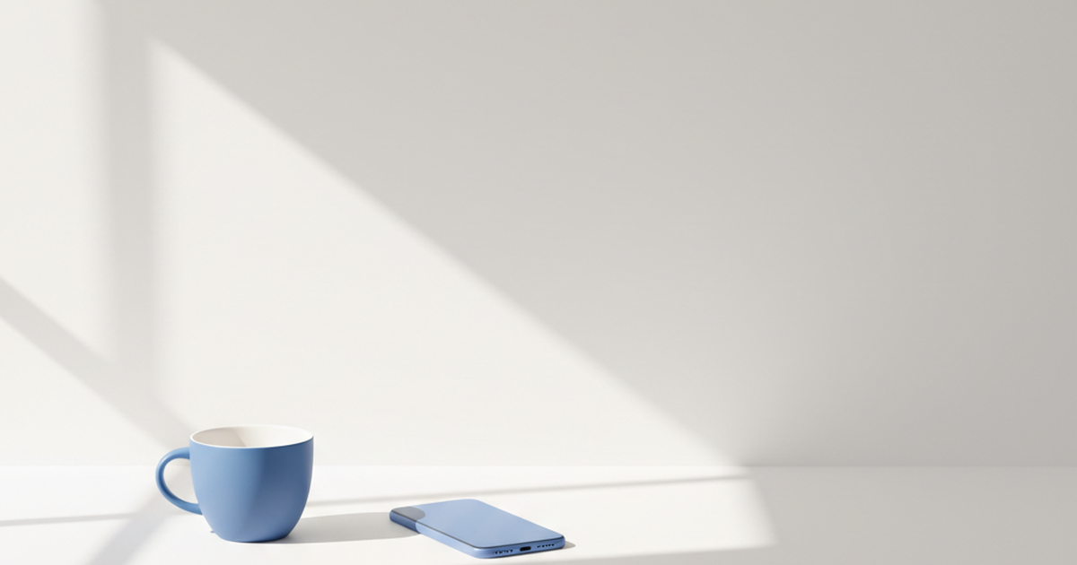 An owner's desk in early morning light before the workday begins.